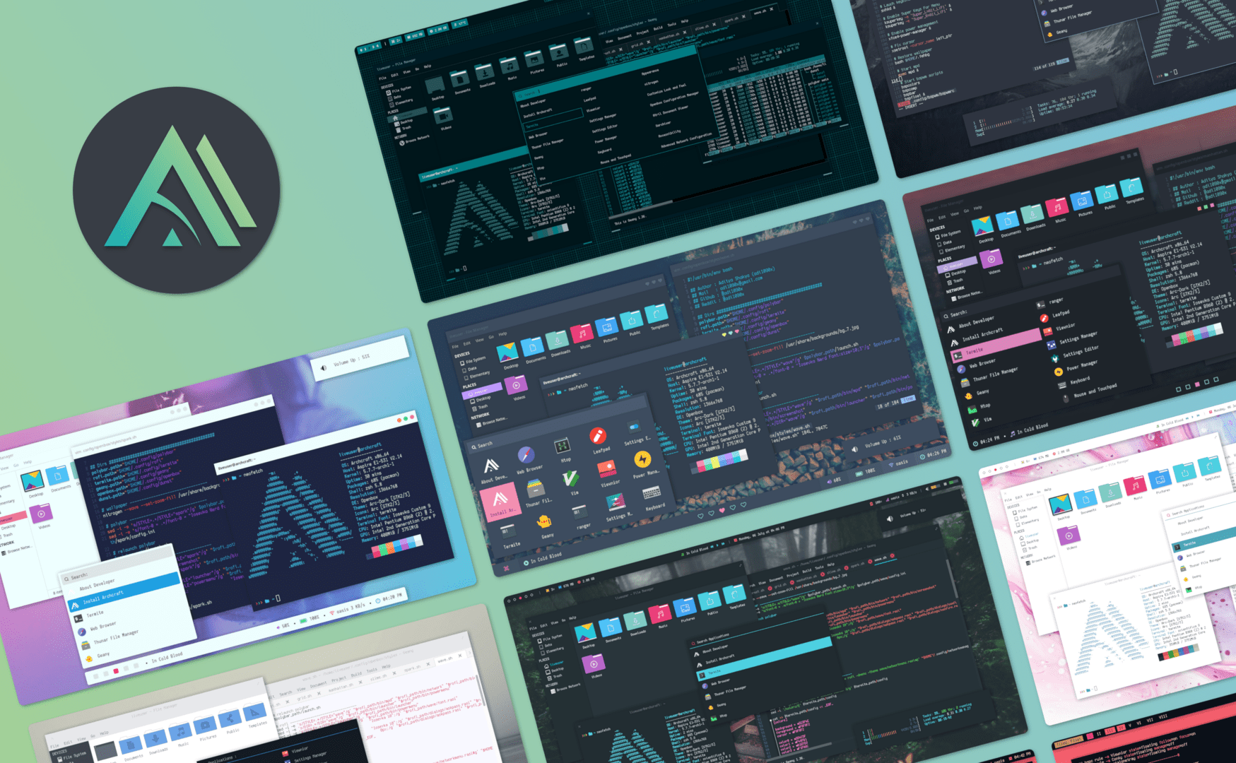 Skins, Themes und Icons machen Archcraft stark anpassbar