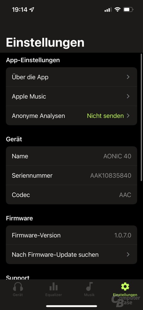 ShurePlus-Play-App mit Shure Aonic 40