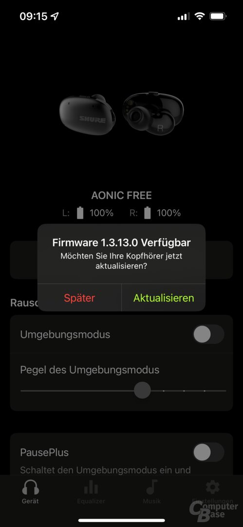 ShurePlus-Play-App mit Shure Aonic Free