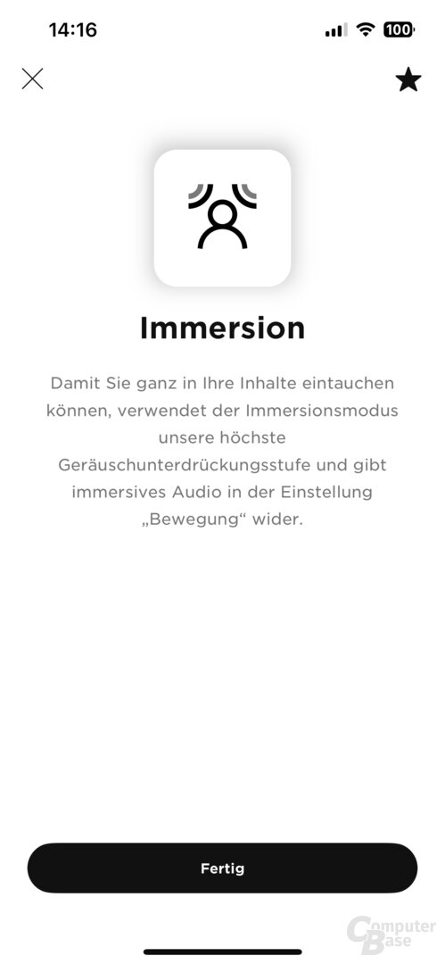 Funktionen der QC Ultra Earbuds in der Bose-Music-App