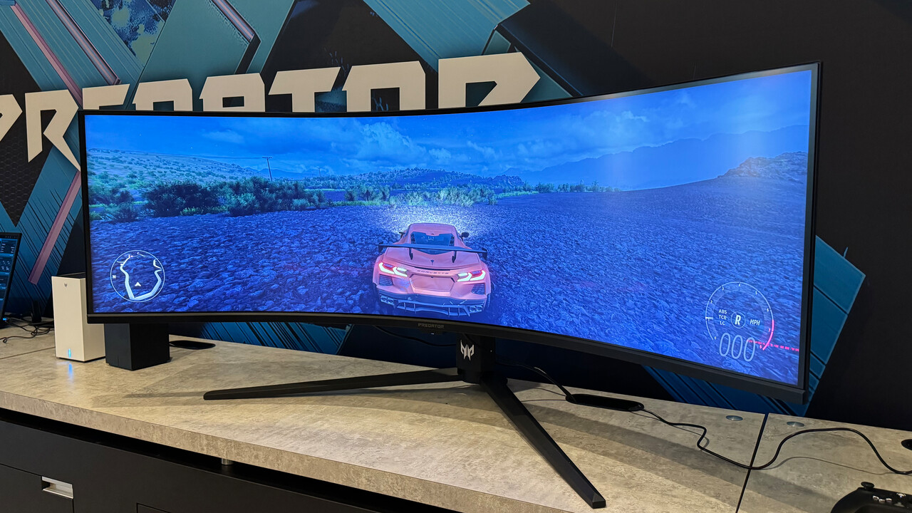 Acer: Mini-LED-Monitor mit 57 Zoll und doppelter UHD-Auflösung