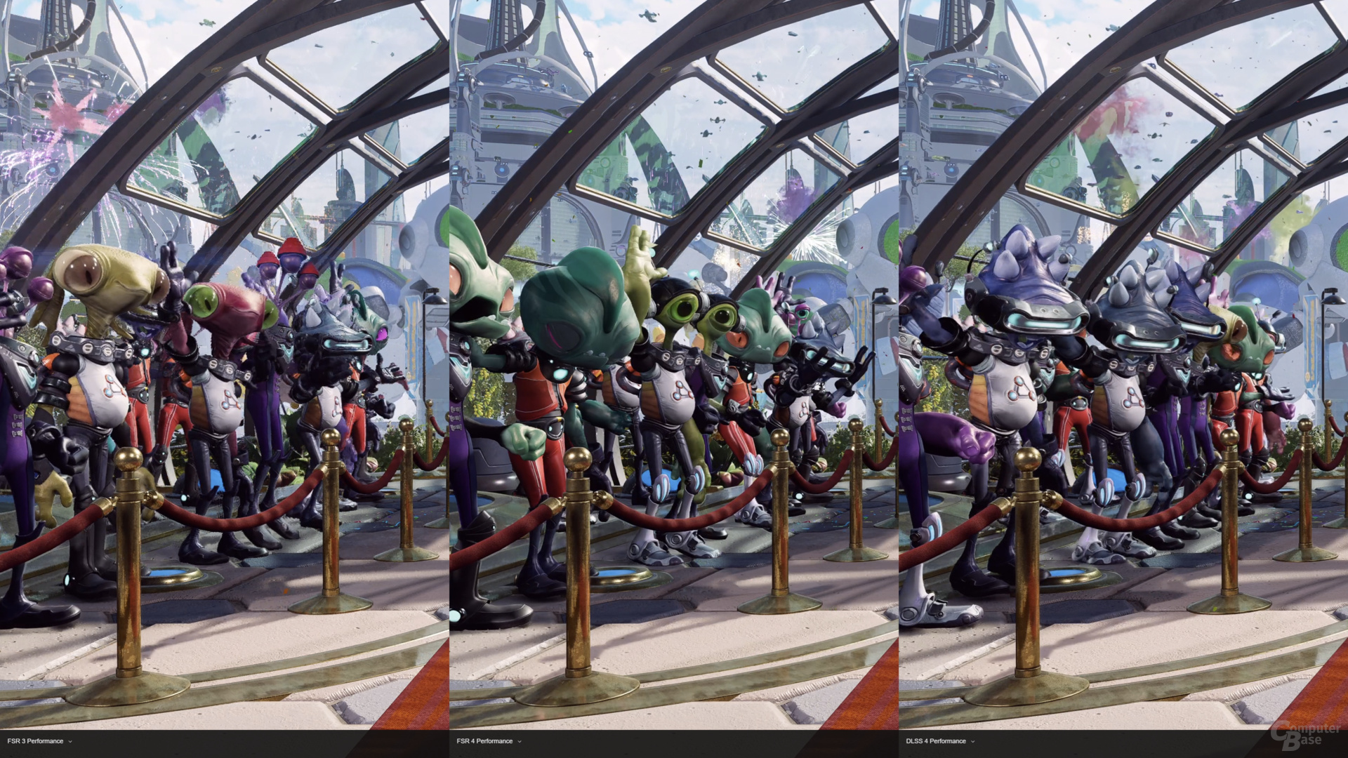 AMD FSR 3.1 vs. FSR 4 vs. DLSS 4 – Ratchet & Clank
