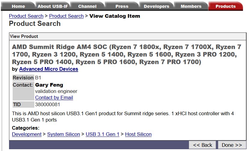 USB.org enthüllt die Existenz der Ryzen Pro
