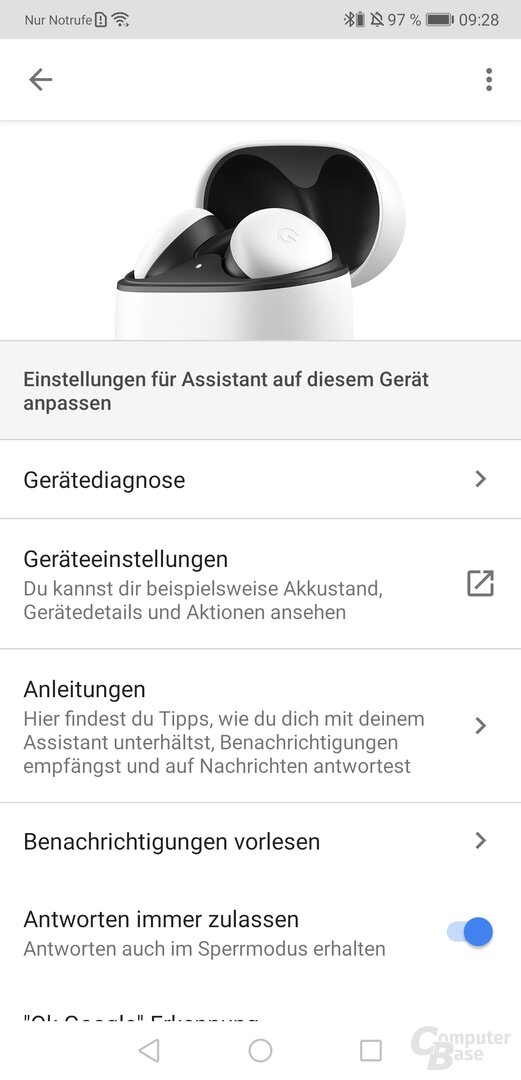 Integration der Google Pixel Buds in Android
